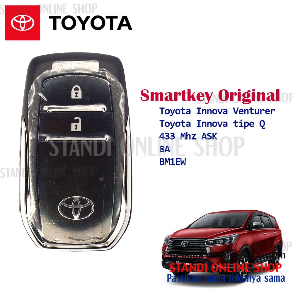 Remote Set Kunci Smartkey Toyota New Kijang Innova Venturer Original