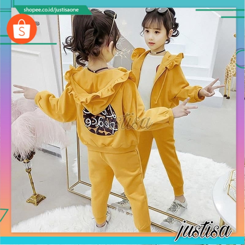 Promo !! Setelan baju anak cewek / setelan love peace cookies ukuran 3-7tahun / Setelan anak impor trendy / Setelan import termurah