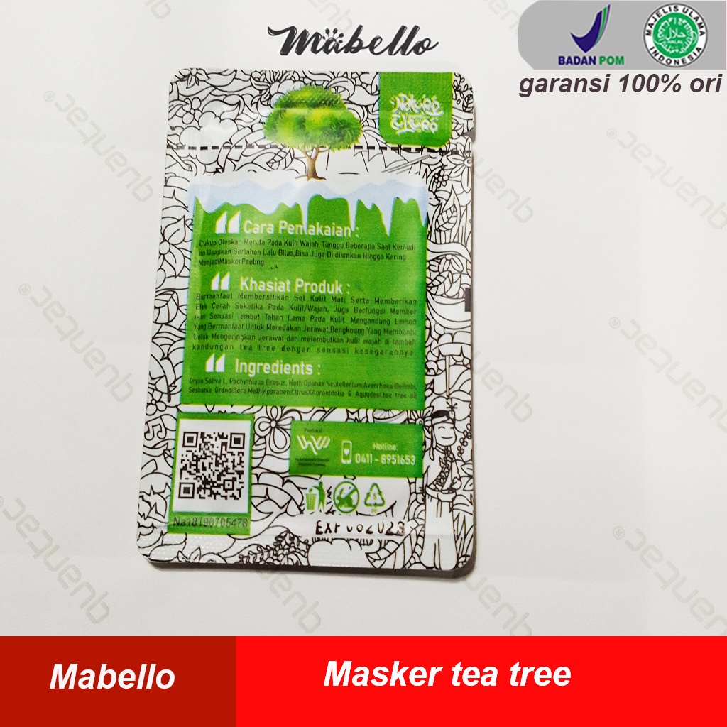 Masker wajah mabello facial scrub masker original mask lulur wajah bedda lotong mabelo beda lotong