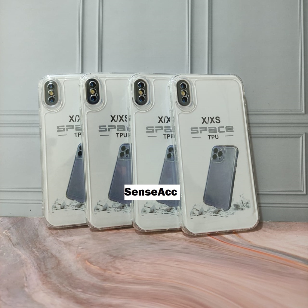 Case Ip X XR XS XS Max Clear Bening Grey SoftCase SPACE TPU SenseAcc