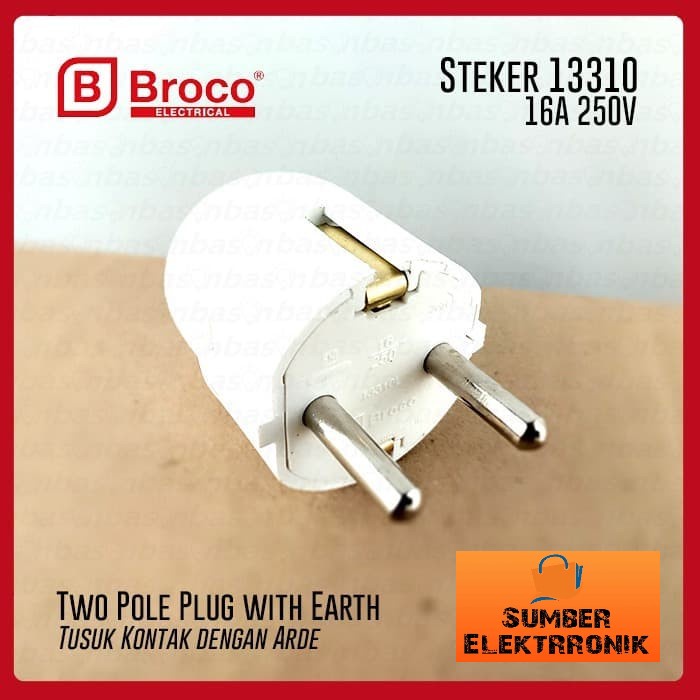 Broco Steker Arde 13310 White Round Plug