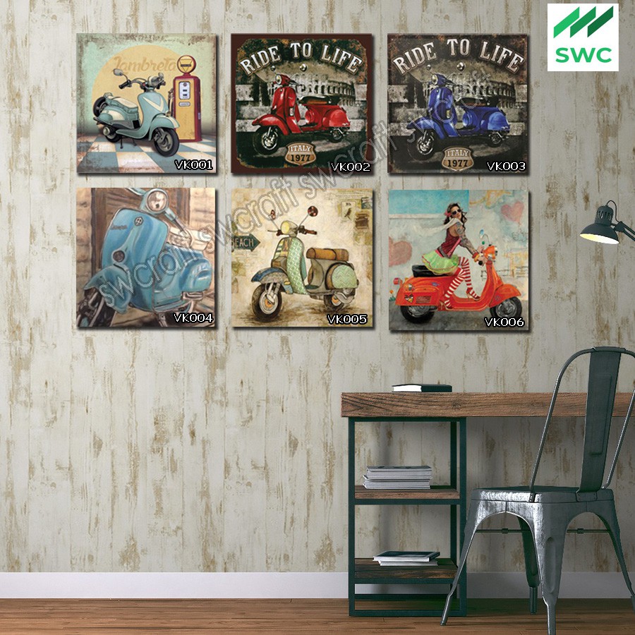  Vespa  Vintage Pajangan Dinding Unik Hiasan  Wall Dekor 