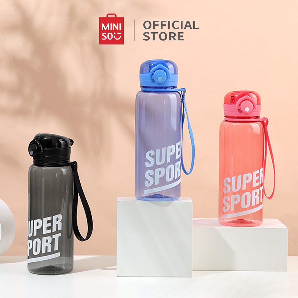 MINISO Botol Minum Tempat Tumbler Tumblr Anak Tali Beranak 700ml Tritan Perempuan Laki-laki Sekolah