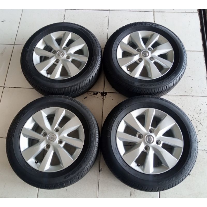 Velg Variasi Pelek Mobil Nissan Livina Ring 15 Pcd 4x114,3 + Ban Dunlop 185 65 r15 buat avanza wulin