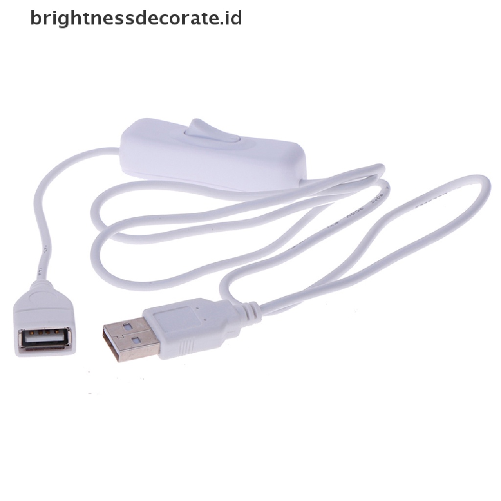 1 Pc Kabel Ekstension Usb Dengan Saklar On / Off Ukuran 1m Untuk Lampu Kipas Usb