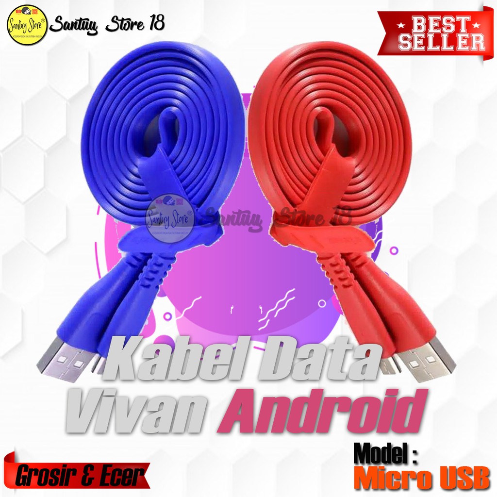 Kabel USB Vivan // Kabel Charger, Kabel Data Vivan Android Gepeng