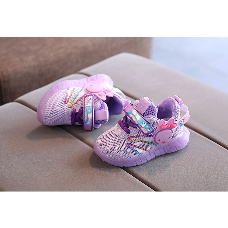 Sepatu Anak Laki Laki - Sepatu Anak Perempuan BUNNY Shoes MOTIF 028 LED Sepatu Sport Anak Casual Import