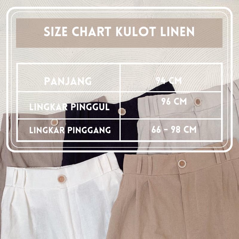 CELANA KULOT LINEN RAMI | kulot linen | celana kulot linen kulot linen full karet celana kulot linen