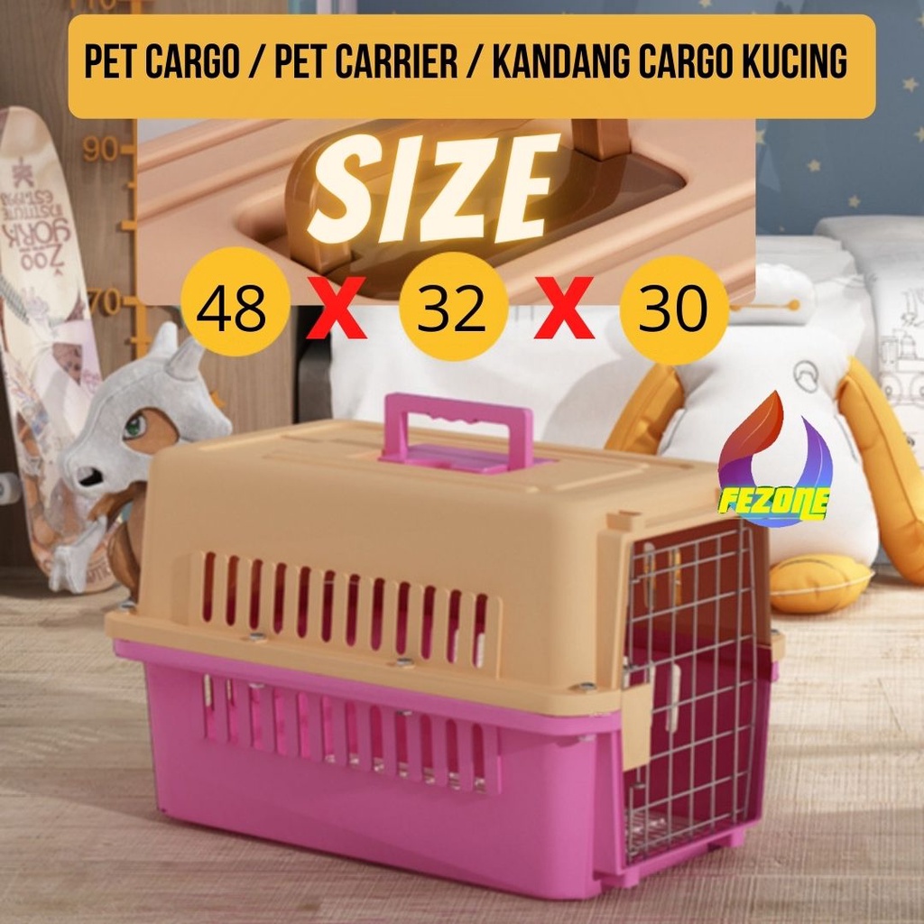 PET CARGO KANDANG KUCING BERBAGAI MACAM WARNA PINTU BESI PET TRAVEL PET CARRIER KUCING ANJING KELINCI FEZONE