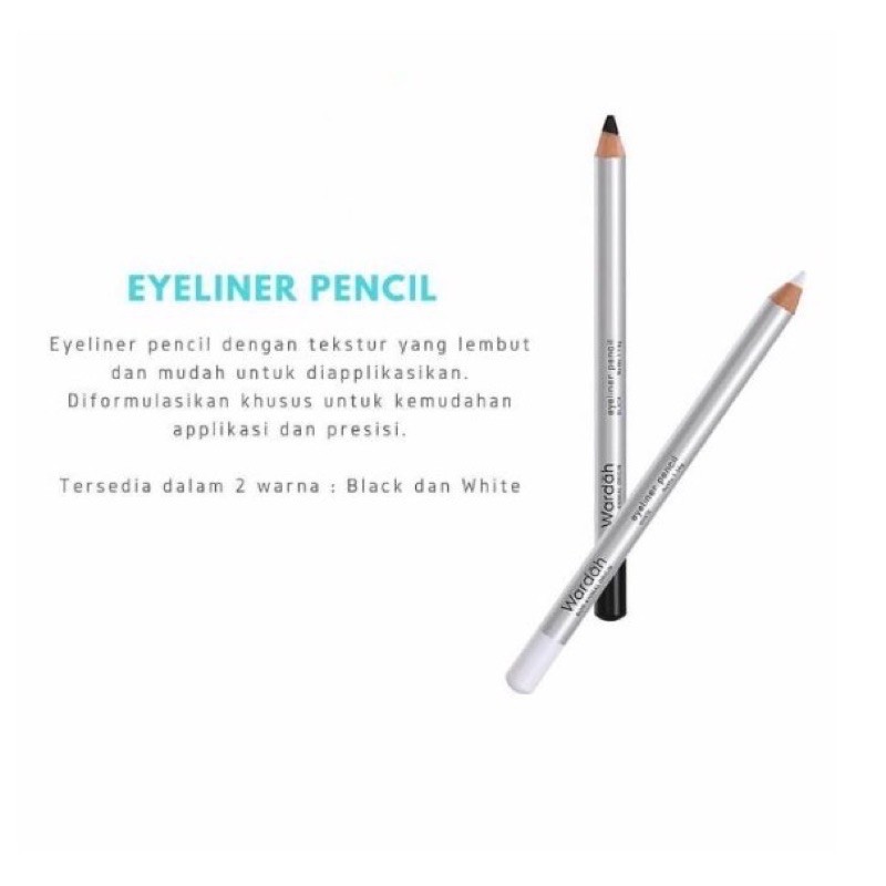 [iu.x] wardah eyeliner pensil black -- pensil eyeliner wardah hitam -- pensil bawah mata wardah