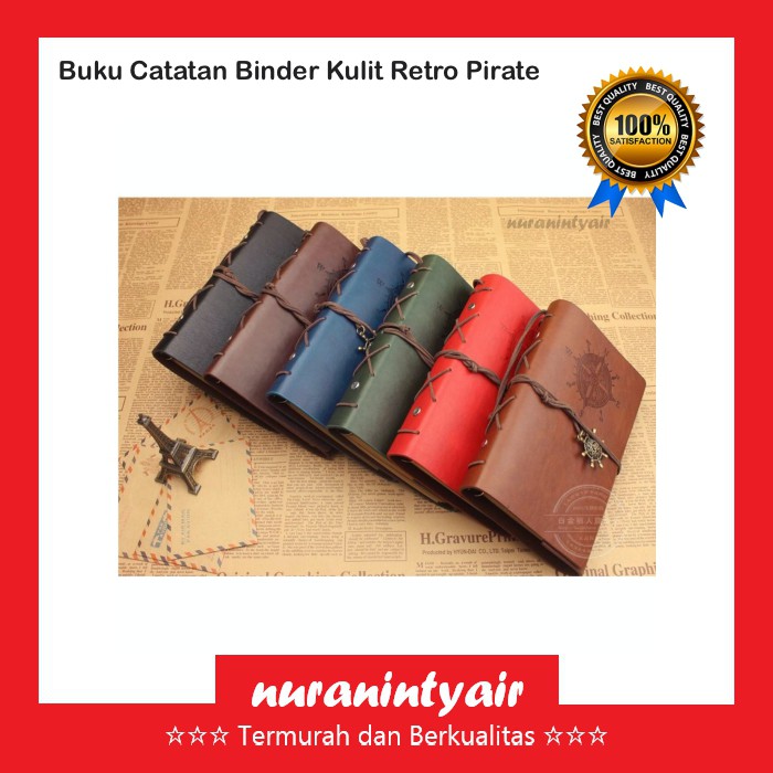 Notebook Buku Catatan Unik Kulit Retro Pirate - Buku Notes Diary Book