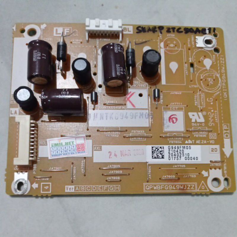 inverter BL sharp 50 inch 2T-C50AE1i