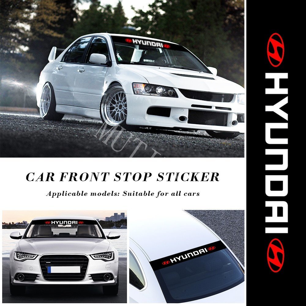 Stiker Kaca Depan Dan Belakang Mobil Bahan PVC Tahan Air Untuk Hyundai i20 H1 i10 Accent Getz Atoz Trajet Kona Santa