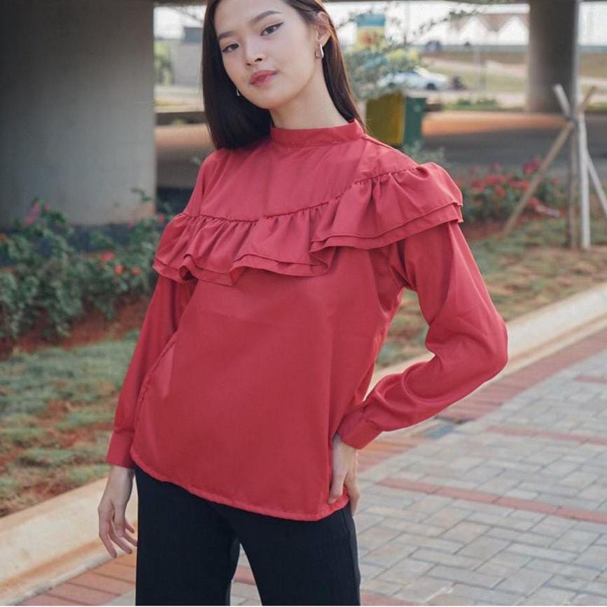 ● Grosir Baju Atasan Blouse Fashion Wanita Muslim Narina ➦