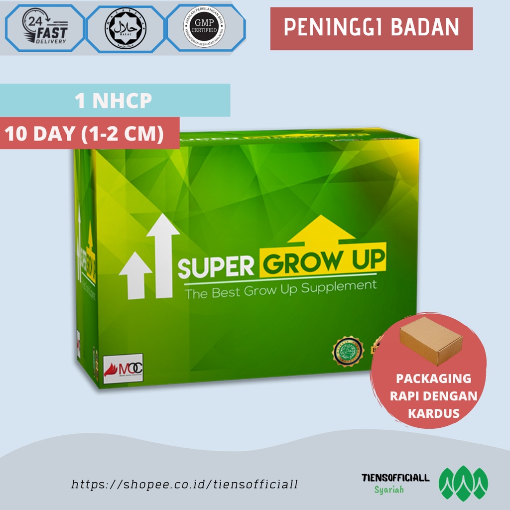 PENINGGI BADAN Supergrowup Obat Tinggi Badan Super Grow Up Tinggi Badan Hypergrowup Calsium Dan Zinc