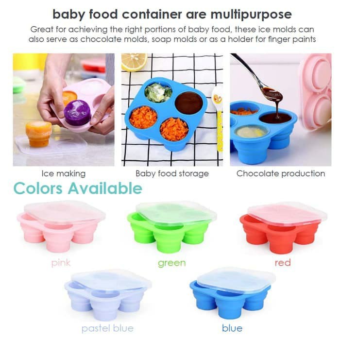 Tempat makan/Gelas Lipat Babyqlo Collapsible Ice Cube Tray ( FC8009 )