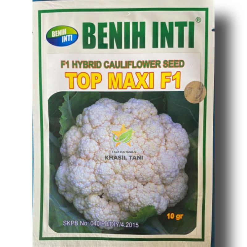 Benih Bunga Kol TOP MAXI F1 Netto 10gr - Benih Inti Benih cauliflower TOP MAXI F1