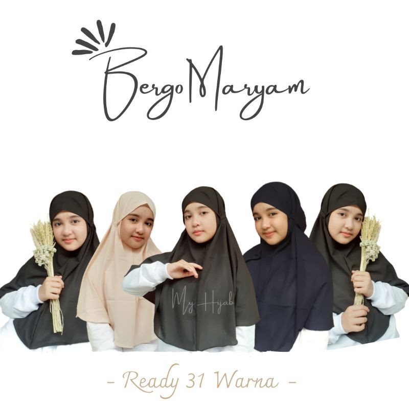 Bergo / Bergo Maryam Panjang menutup dada Diamond Strech / Bergo Maryam / jilbab bergo