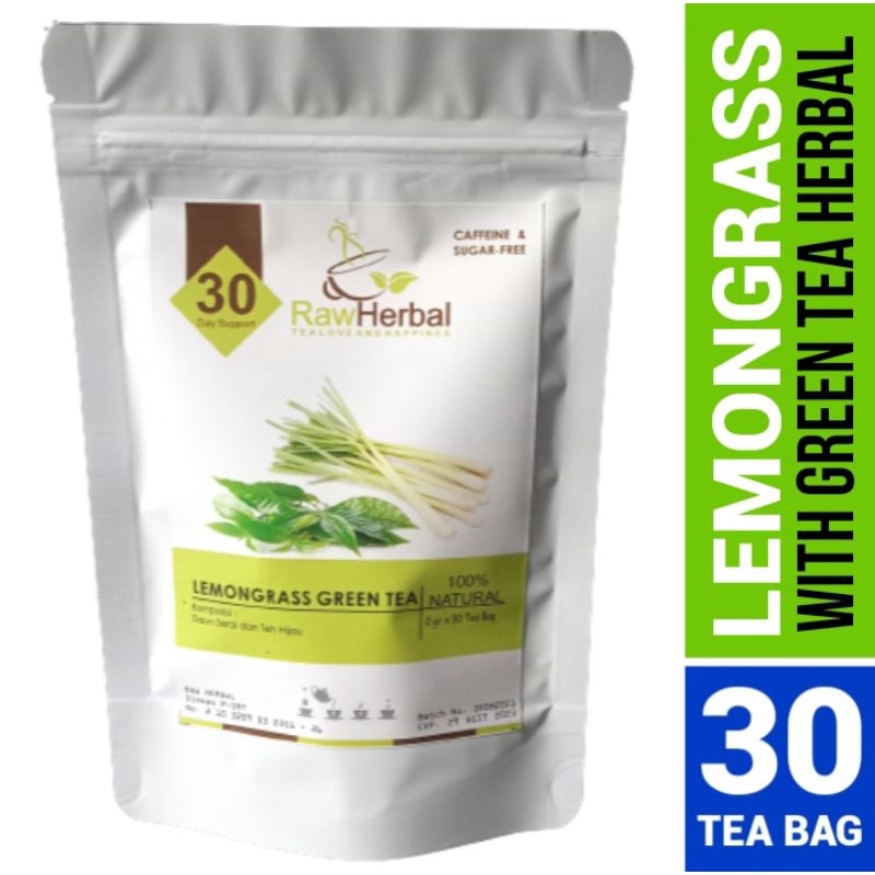 LEMONGRASS &amp; GREEN TEA : Organic Lemongrass Green Tea (30 Tea Bag)