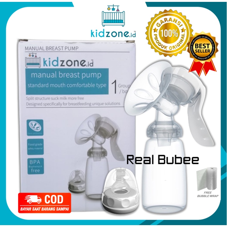 KIDZONE Real Bubee Breast Pump Pompa Asi Manual / Breast Pump Manual Garansi Toko