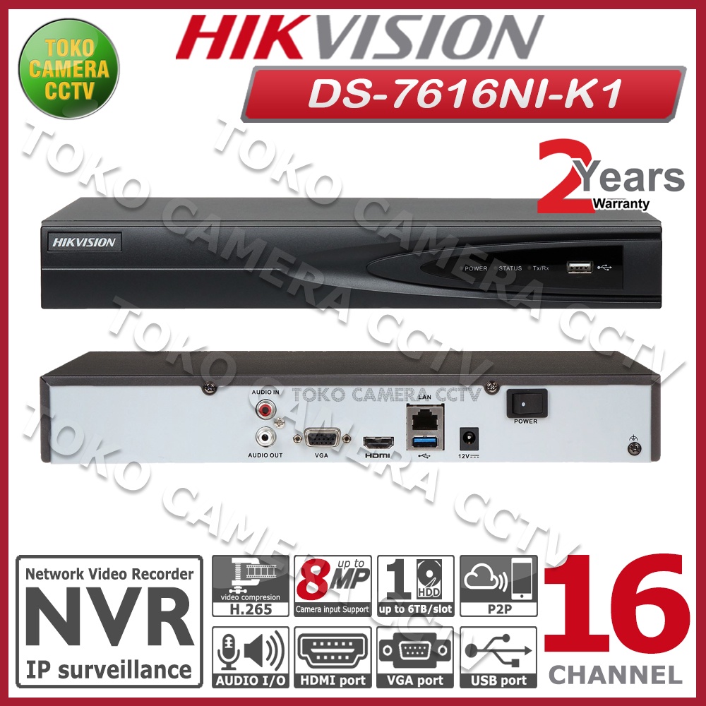 NVR HIKVISION 16 CHANNEL DS-7616NI-K1 NVR 16CH HIKVISION