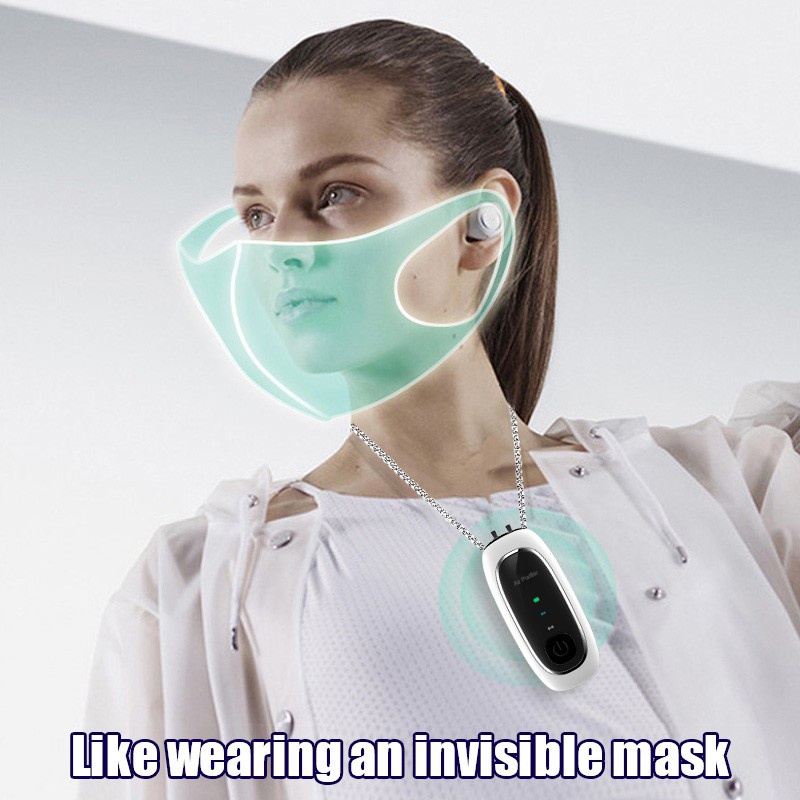 Wearable Air Purifier Necklace Elektronik Ion Negatif USB Pembersih Udara Portable Air Freshener Ionizer