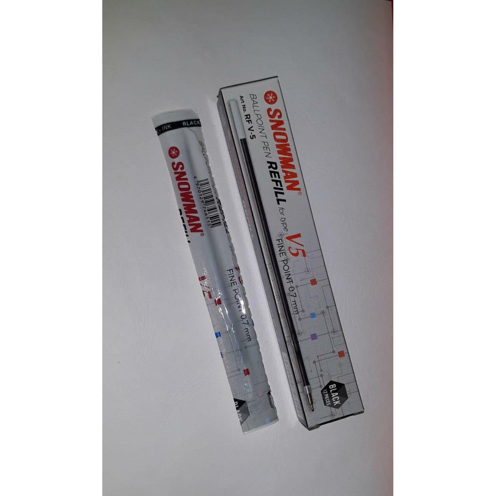 

Refill Pen Snowman V5 Isi Pulpen Cetak Cetek 12Pcs