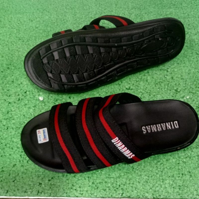 Sendal pria casual santai terbaru murah dewasa sandal slop ban 3 dewasa