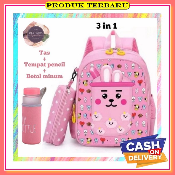 Tas Ransel Anak Sekolah Laki Laki Perempuan Cewek Cowok Bts Army Sd Tk Paud Kelas 2 3 4 5 6 7 8 9 10
