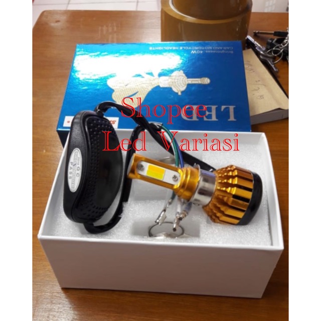 Lampu Led Depan 3 Sisi 2Warna(Putih-Kuning)40W AC DC