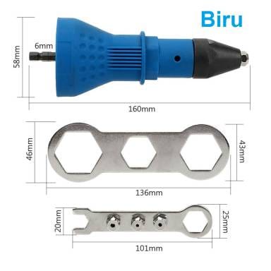 Alat Rivet Tang Rivet Ripet Sambung Konverter Bor Rivet Gun Adapter Tang Rivet Perkakas Alat Tukang