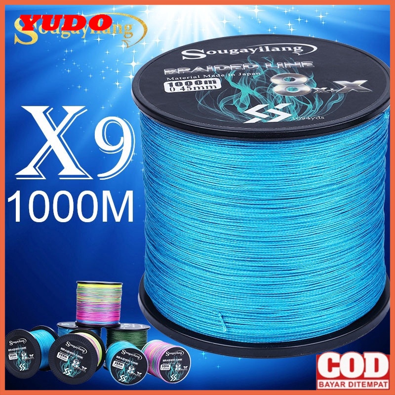 SENAR PANCING PE 500M 1000M 8+1X STRANDS BRAID FISHING LINE PE FISHING LINE STRONG ABRASION