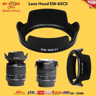 Lens Hood 58mm EW-60CII EW-60C II Lensa Kamera Canon EFS 18-55mm IS II III 55-250mm 28-80mm EW-60CII Camera EOS DSLR ew-60c