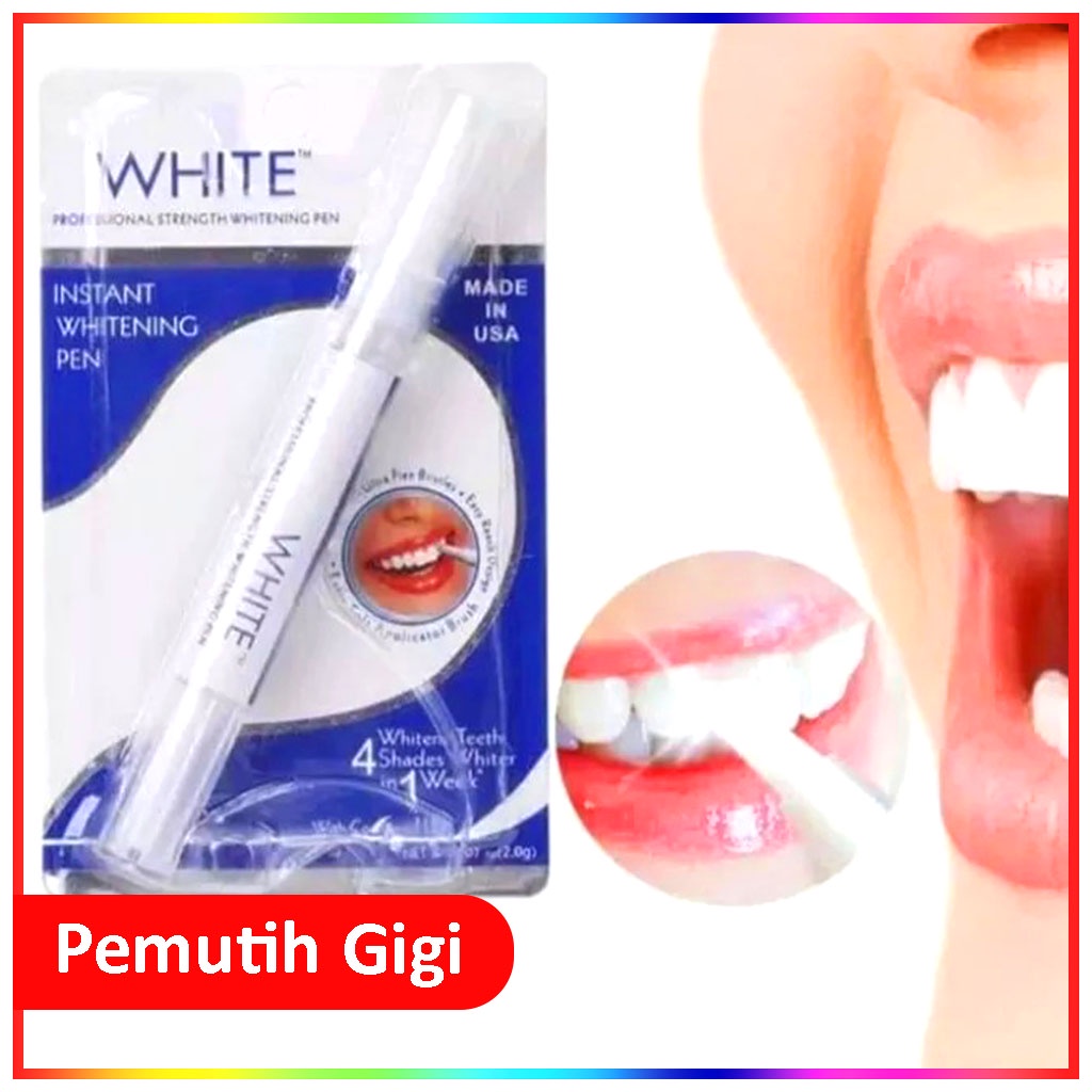 Dazzling White Teeth Whitening Pen Pemutih Gigi Cepat Bersih Kuat Sehat Bebas Noda Plak Gigi - Dazzling White Pemutih Gigi Instant Teeth Whitening Pen