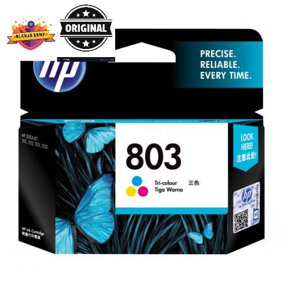 Tinta printer hp 803 warna original/ HP Deskjet 1111, 1112, 2131, 213