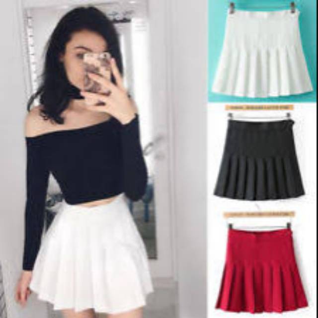 READY STOCK!! PREMIUM Rok tennis skirt wanita