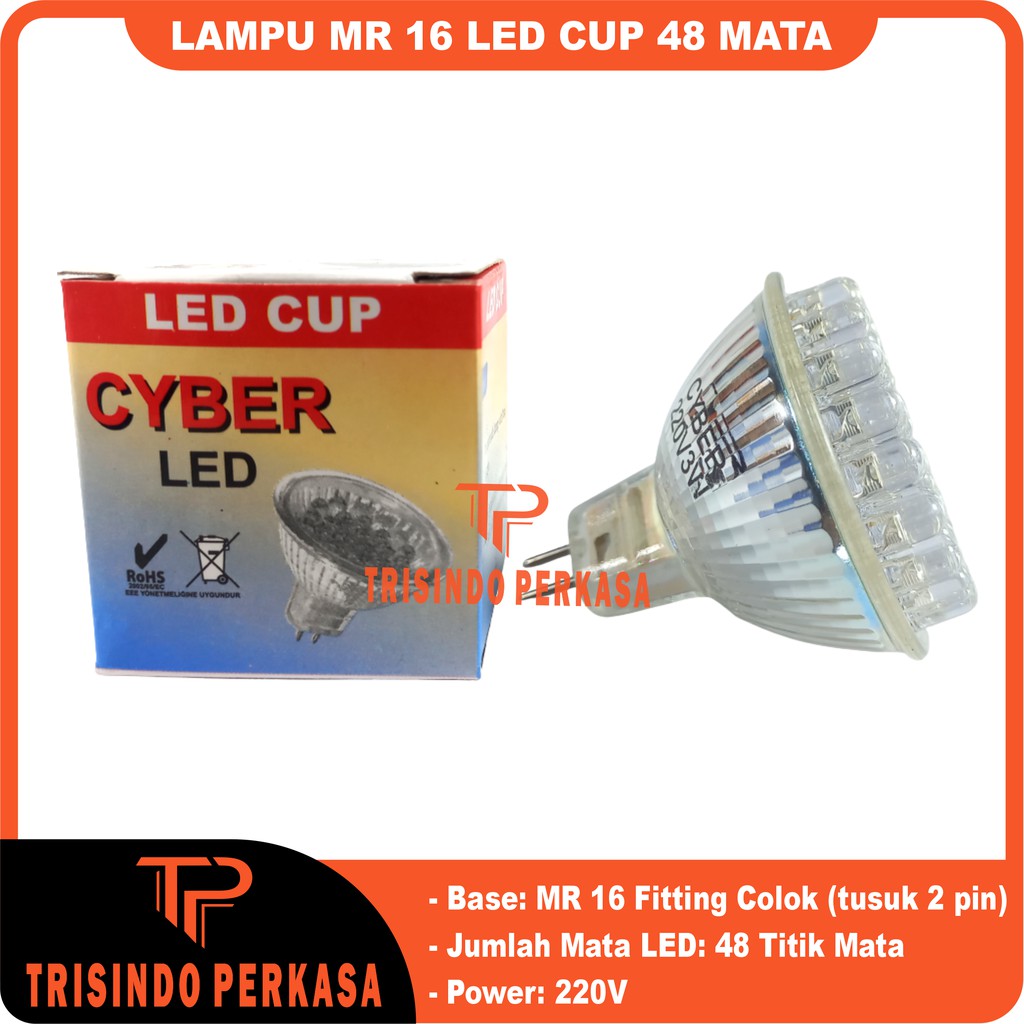 Bohlam LED Cup Lampu LED 48 mata MR16 MR 16