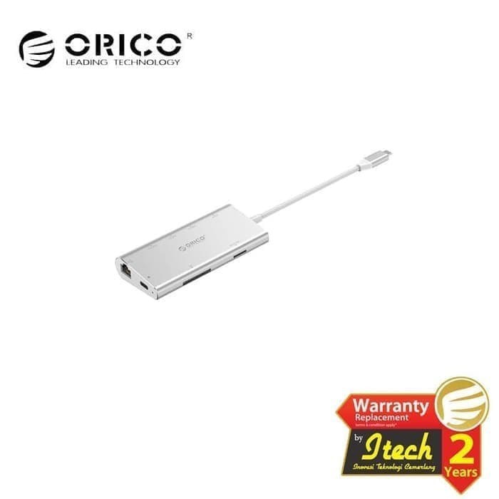 ORICO CLH-W2 Type-C To USB 3.0 Hub PD 4K HDMI Lan Gigabit TF SD 8 In 1 - Orico