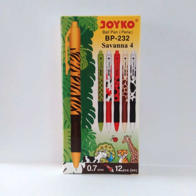 

pulpen bolpen bolpoin joyko savanna per pak isi 12 pcs
