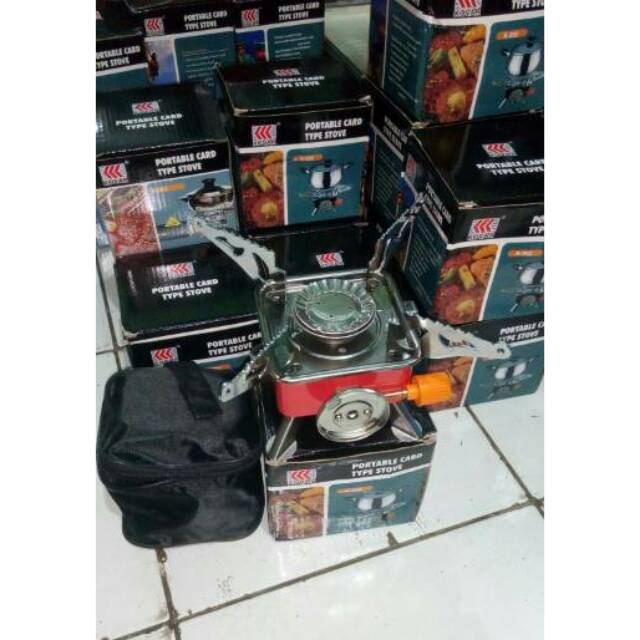 Kompor gas kemping hiking kompor gas kovar Kompor Camping Gas kovar Portable mini model Kotak