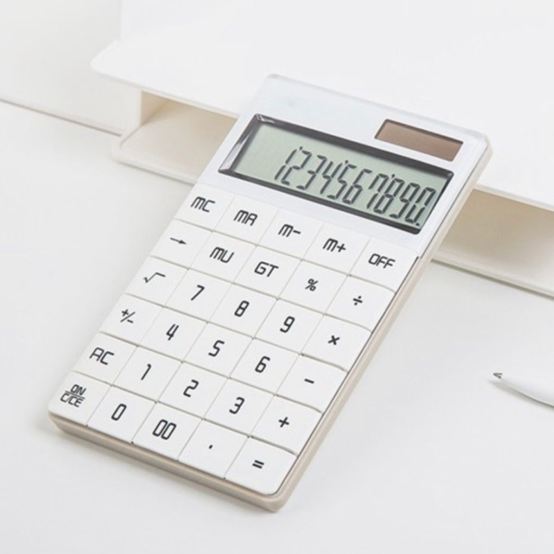 Jual MAXIM White Mini Dekstop Calculator / Kalkulator Kerja Sekolah ukuran Sedang Putih Maximus