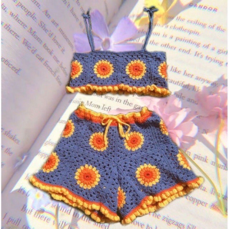 Sunflower Set Bikini Rajut