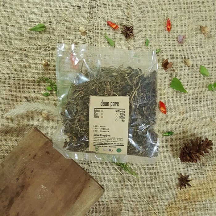 

DAUN PARE KERING 100 gr - Momordica Charantia - MURNI - JSR - RE