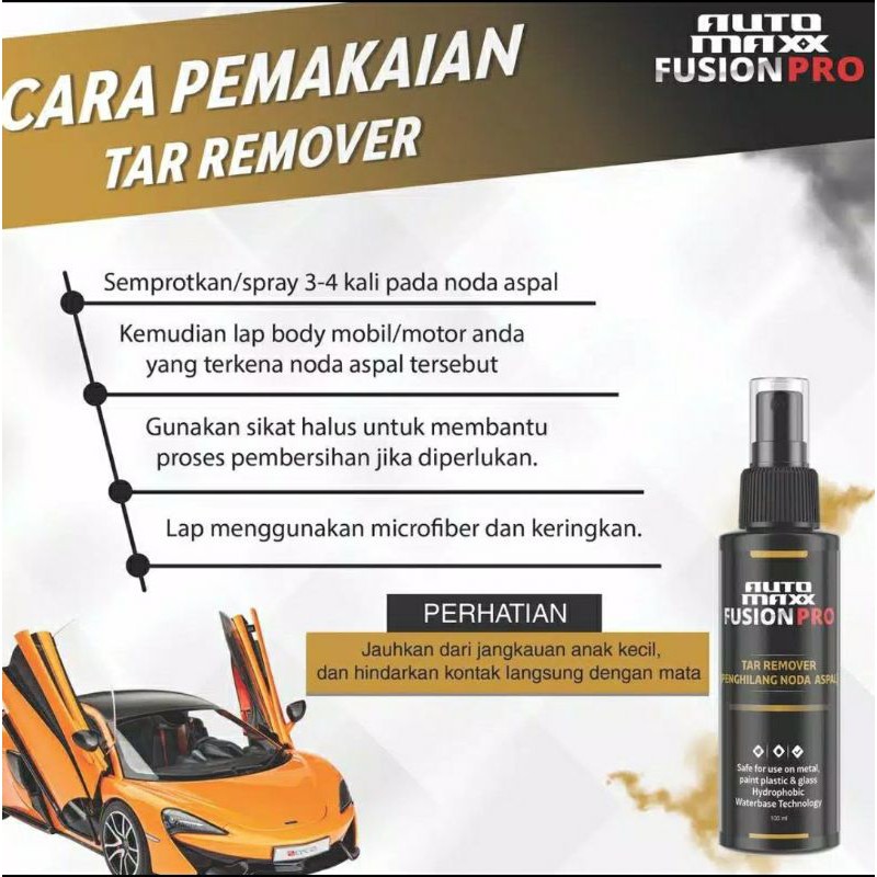 AUTO MAXX FUSHION PRO MAXX TAR REMOVER PENGHILANG NODA ASPAL MOBIL CAR POLISH CAR DETAILING SALON