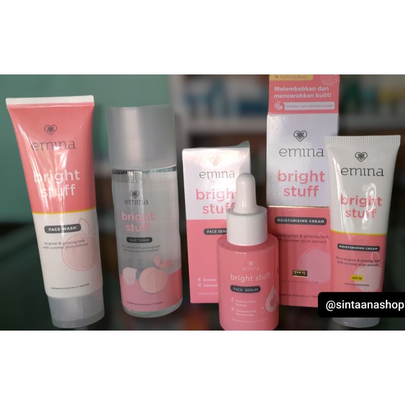 Paket Emina Bright Stuff | Emina Bright Stuff 4in1 | Emina Paket Skincare | Serum Emina