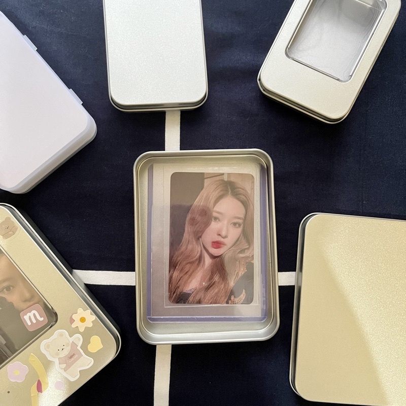 Tin Case Photocard Storage Besi Pc Kpop koleksi collect book