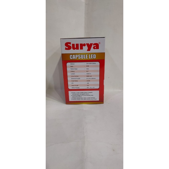 Surya Bohlam Capsule LED 42 W New Putih Cool Daylight 42 Watt