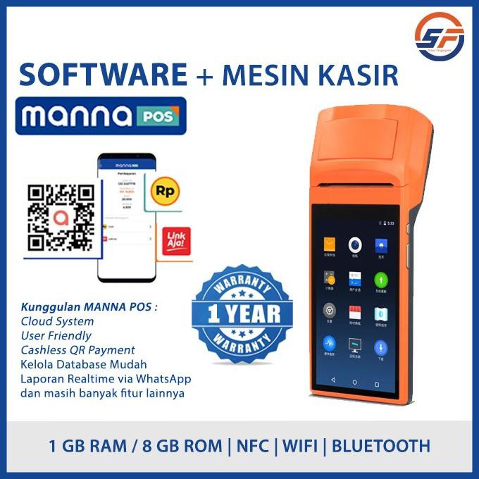 Software Manna Pos + Mesin Kasir Portable Nfc