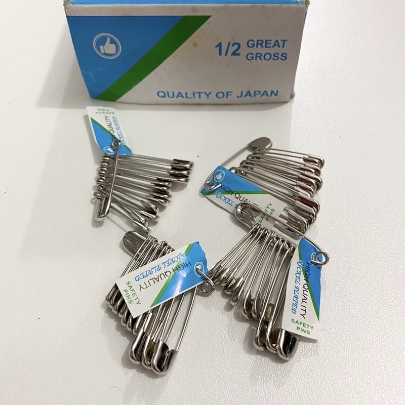 1box 72 lusin peniti jepang great gross / peniti great gross / peniti silver standar / peniti premium anti karat