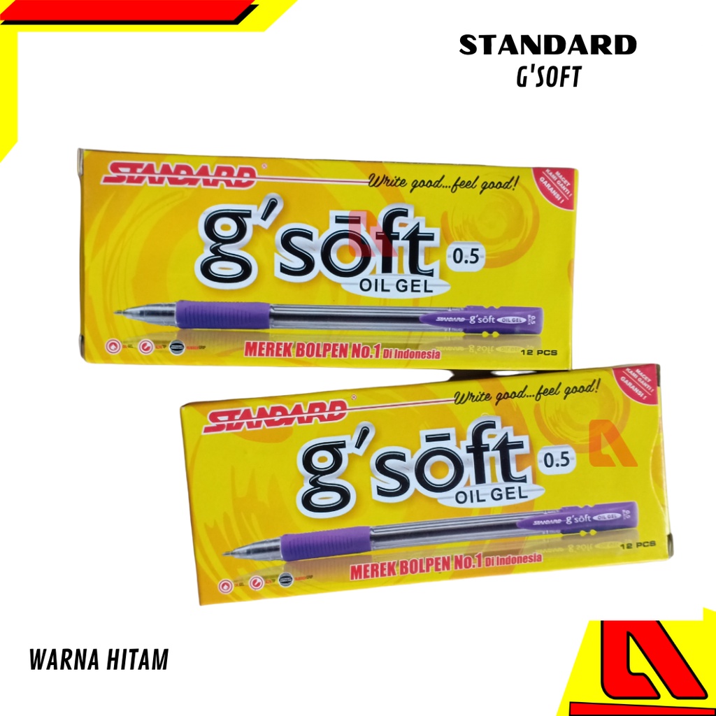 

STANDARD GSOFT BOLPEN STANDARD GSOFT G-SOFT G'SOFT BLACK HITAM